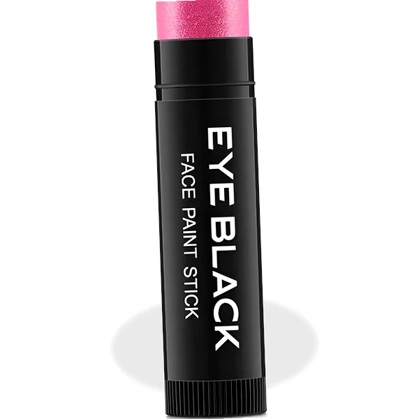 Bright hot pink glitter eye black stick for game-day looks