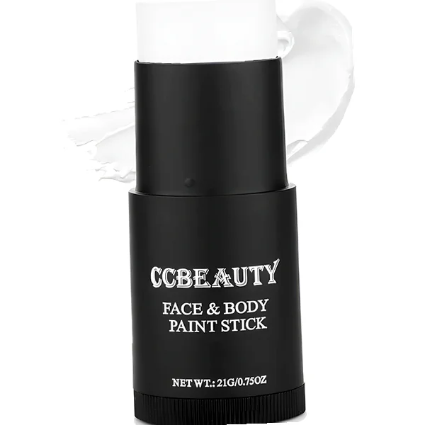 Opaque white cream face paint stick for SFX and clown looks